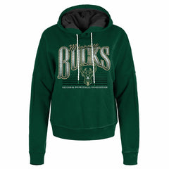 Milwaukee Bucks Women's Boxy Pullover Hoodie - Hunter Green sale