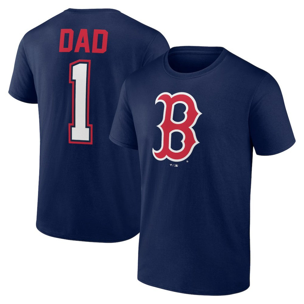 Boston Red Sox Father's Day #1 Dad T-Shirt Navy