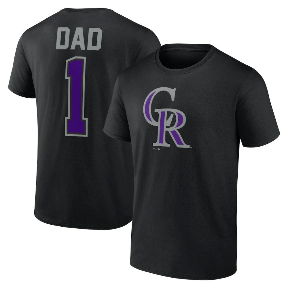 Colorado Rockies Father's Day #1 Dad T-Shirt Black