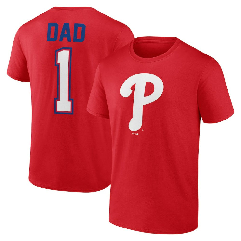 Philadelphia Phillies Father's Day #1 Dad T-Shirt Red