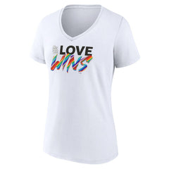 St. Louis Cardinals Women's Love Wins V-Neck T-Shirt White