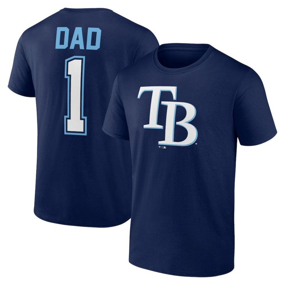 Tampa Bay Rays Father's Day #1 Dad T-Shirt Navy