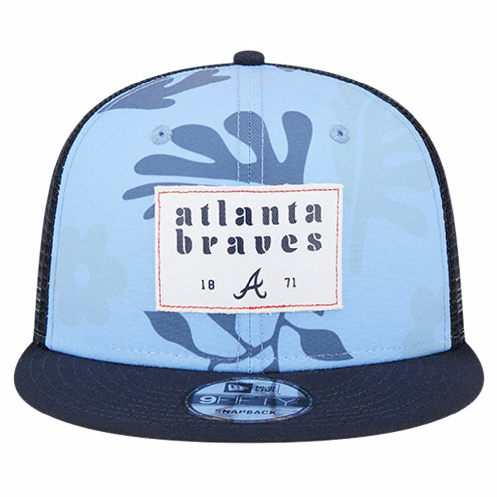 Atlanta Braves Bikini Bottom Trucker 9FIFTY Snapback Hat Navy