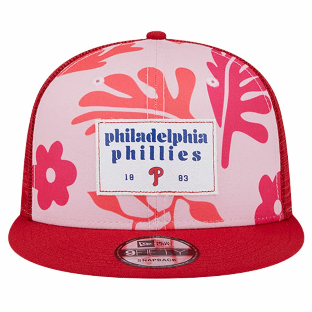 Philadelphia Phillies Bikini Bottom Trucker 9FIFTY Snapback Hat Red