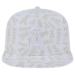 Los Angeles Angels Logo Dunes A-Frame Trucker 9FIFTY Snapback Hat White