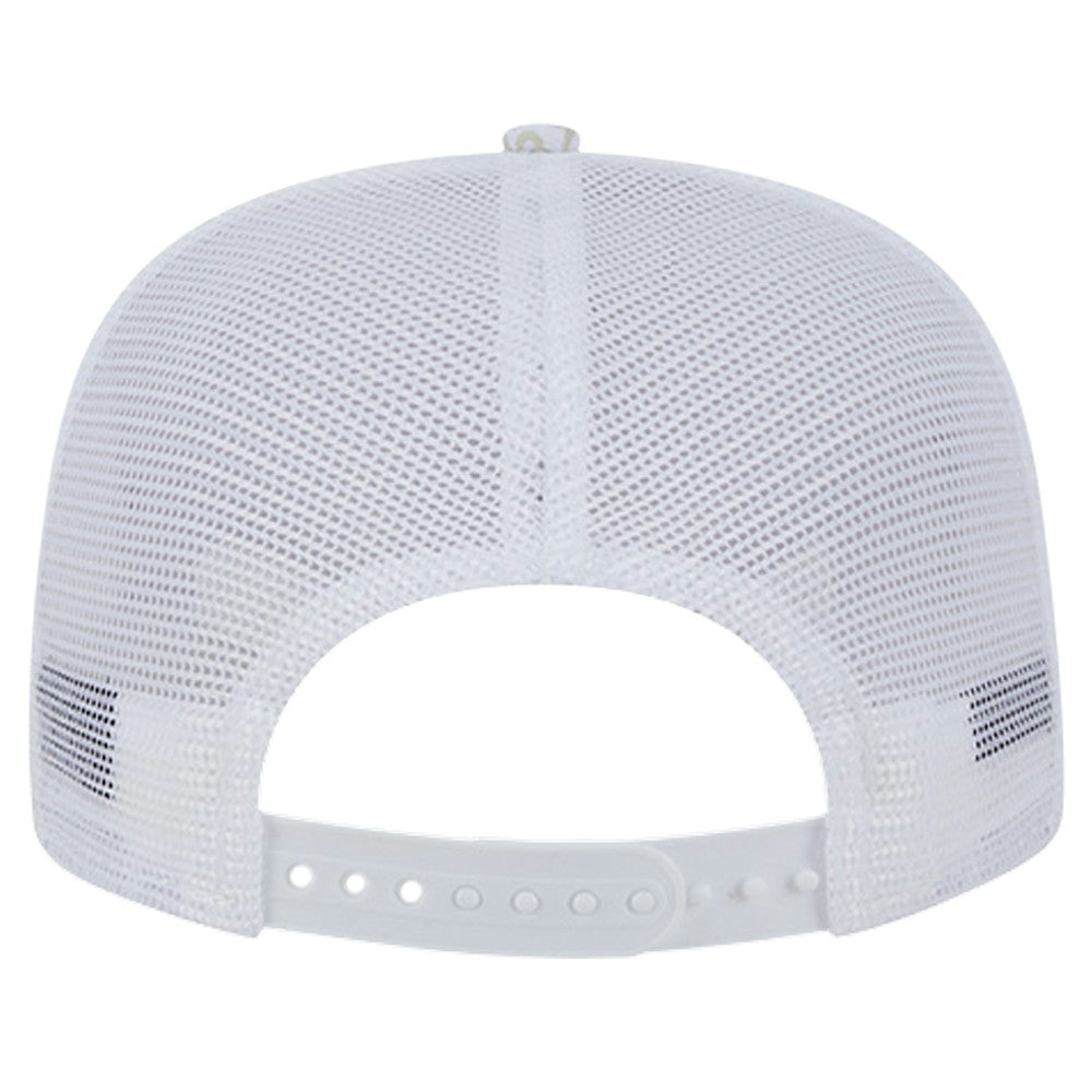 Los Angeles Angels Logo Dunes A-Frame Trucker 9FIFTY Snapback Hat White