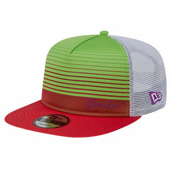 New York Yankees Neon Horizon A-Frame Trucker 9FIFTY Snapback Hat Red