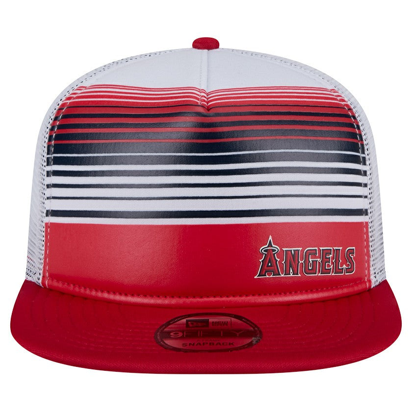 Los Angeles Angels Team Horizon 9FIFTY A-Frame Trucker Snapback Hat Red