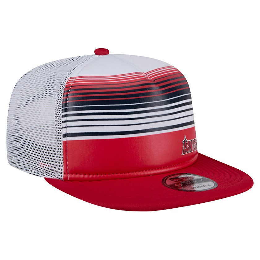 Los Angeles Angels Team Horizon 9FIFTY A-Frame Trucker Snapback Hat Red