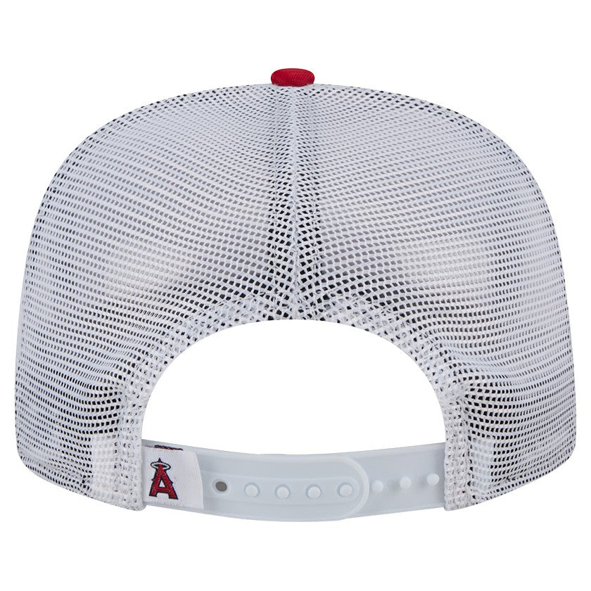 Los Angeles Angels Team Horizon 9FIFTY A-Frame Trucker Snapback Hat Red