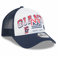 New York Giants New Era Retro Wordmark A-Frame 9FORTY Adjustable Hat - White/Royal for sale