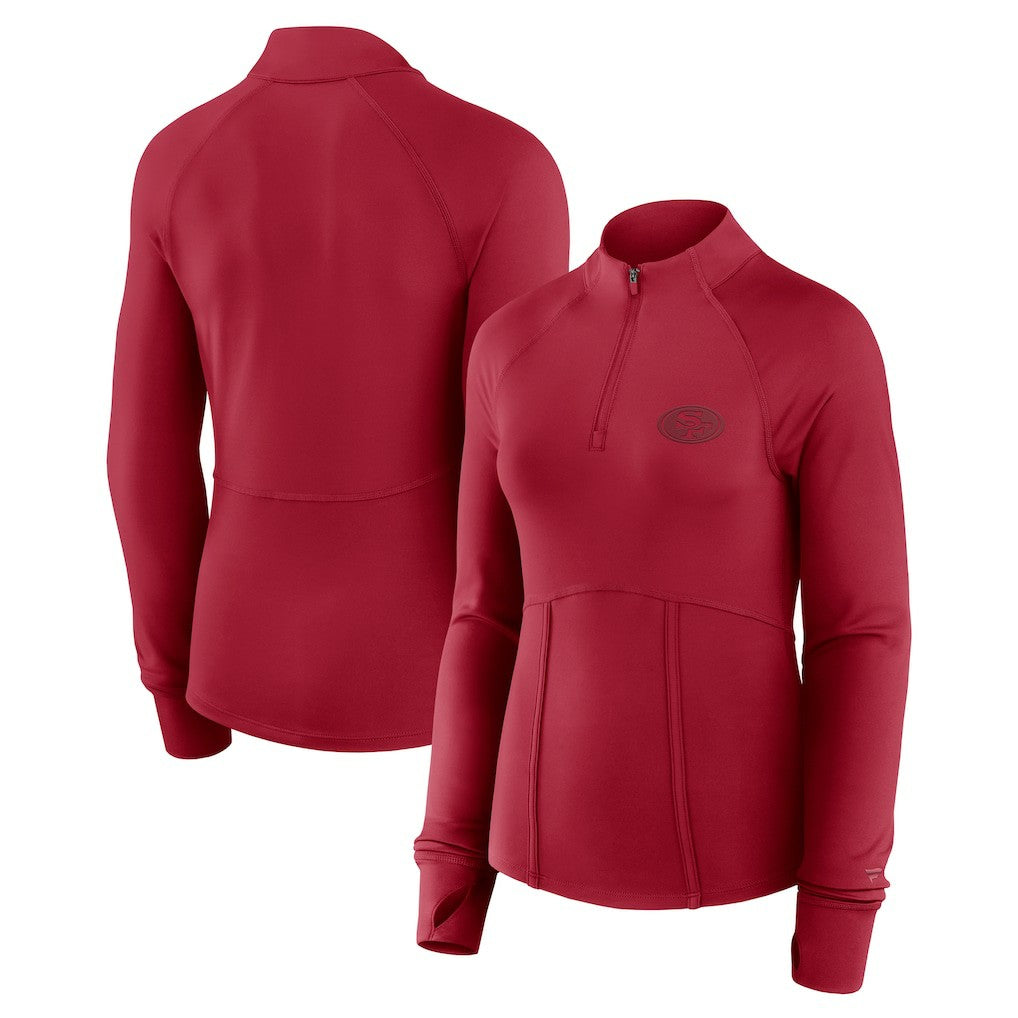 San Francisco 49ers Women's Elements Quarter-Zip Jacket - Scarlet discount