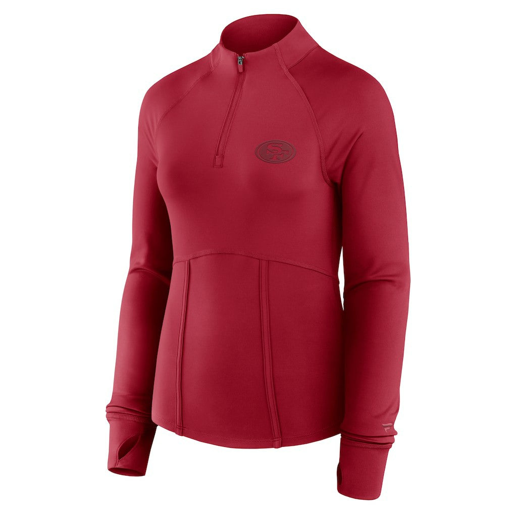 San Francisco 49ers Women's Elements Quarter-Zip Jacket - Scarlet discount