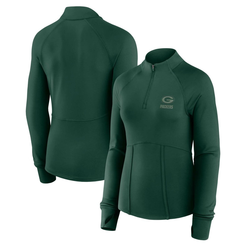 Green Bay Packers Women's Elements Raglan Quarter-Zip Jacket - Green online