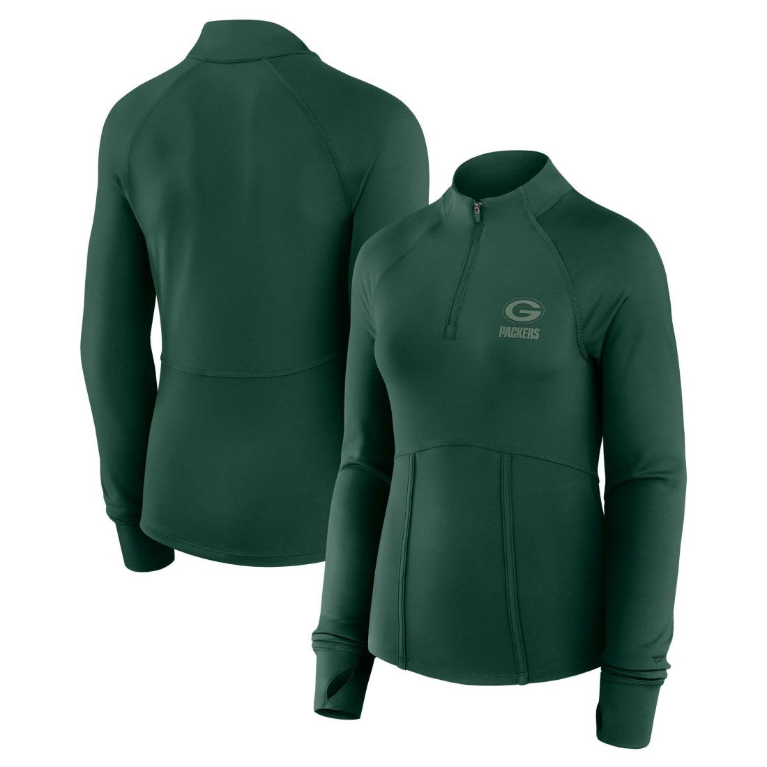 Green Bay Packers Women's Elements Raglan Quarter-Zip Jacket - Green online