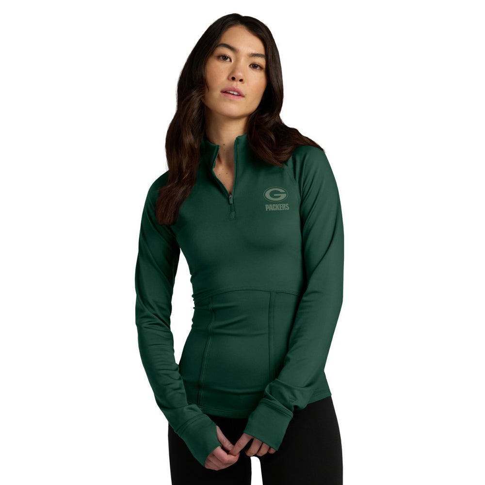 Green Bay Packers Women's Elements Raglan Quarter-Zip Jacket - Green online