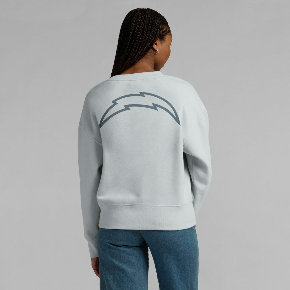 Los Angeles Chargers Women's Elements Pullover Sweatshirt - Gray on sale