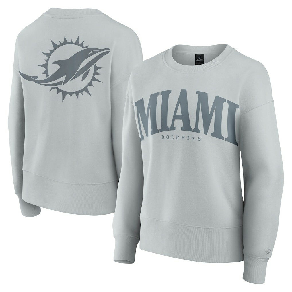 Miami Dolphins Women's Elements Pullover Sweatshirt - Gray discount