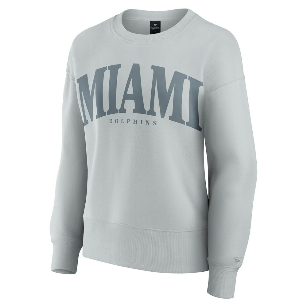 Miami Dolphins Women's Elements Pullover Sweatshirt - Gray discount