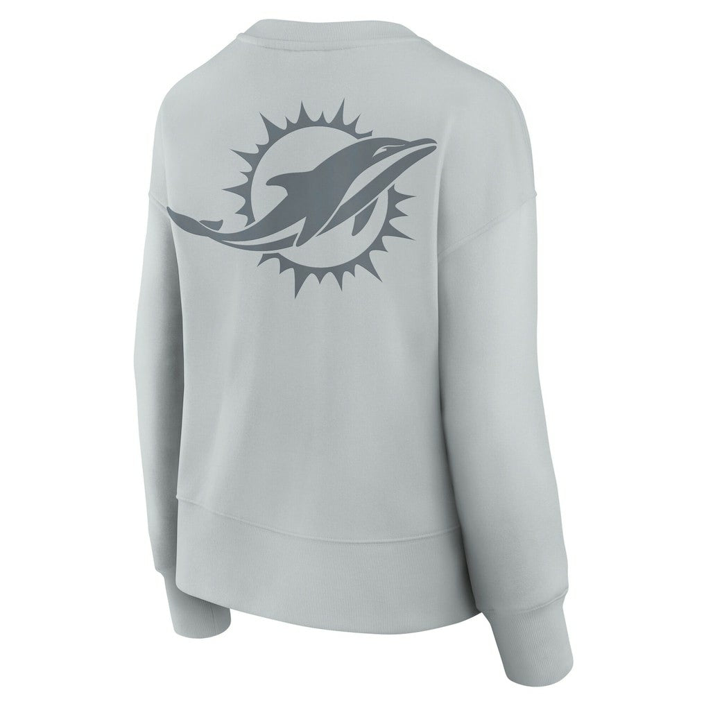 Miami Dolphins Women's Elements Pullover Sweatshirt - Gray discount