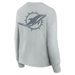 Miami Dolphins Women's Elements Pullover Sweatshirt - Gray discount
