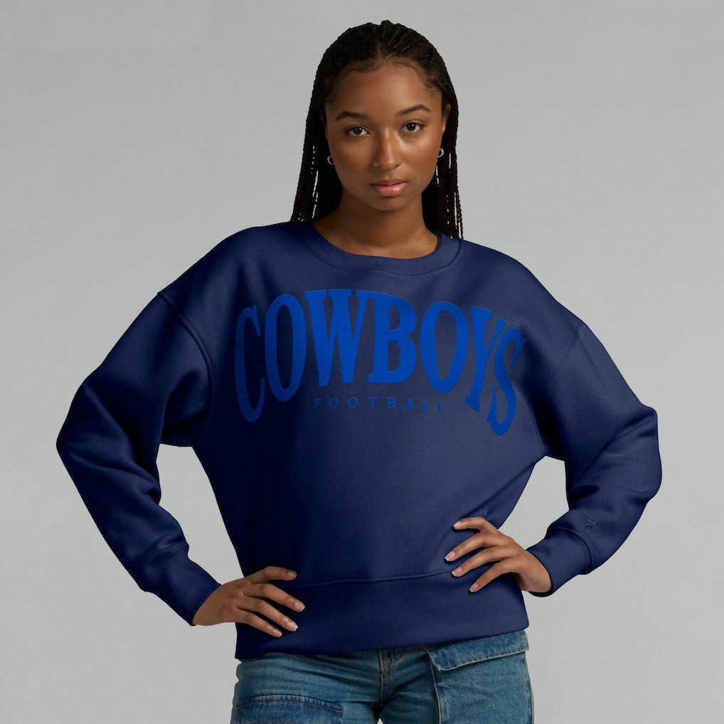 Dallas Cowboys Women's Elements Pullover Sweatshirt - Navy cheap