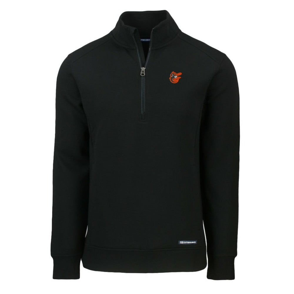 Baltimore Orioles Cutter & Buck Cooperstown Collection Roam Eco Recycled Quarter-Zip Pullover Black