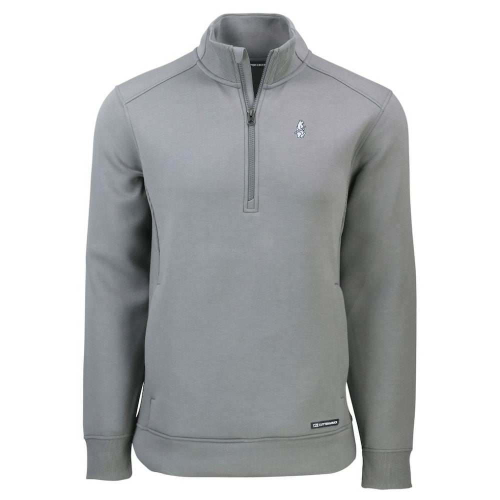 Chicago Cubs Cutter & Buck Cooperstown Collection Roam Eco Recycled Quarter-Zip Pullover Gray