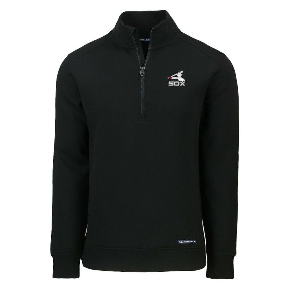 Chicago White Sox Cutter & Buck Cooperstown Collection Roam Eco Recycled Quarter-Zip Pullover Black