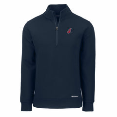 Cleveland Guardians Cutter & Buck Cooperstown Collection Roam Eco Recycled Quarter-Zip Pullover Navy