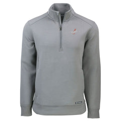Los Angeles Dodgers Cutter & Buck Cooperstown Collection Roam Eco Recycled Quarter-Zip Pullover Gray