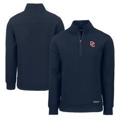 Washington Nationals Cutter & Buck Cooperstown Collection Roam Eco Recycled Quarter-Zip Pullover Navy