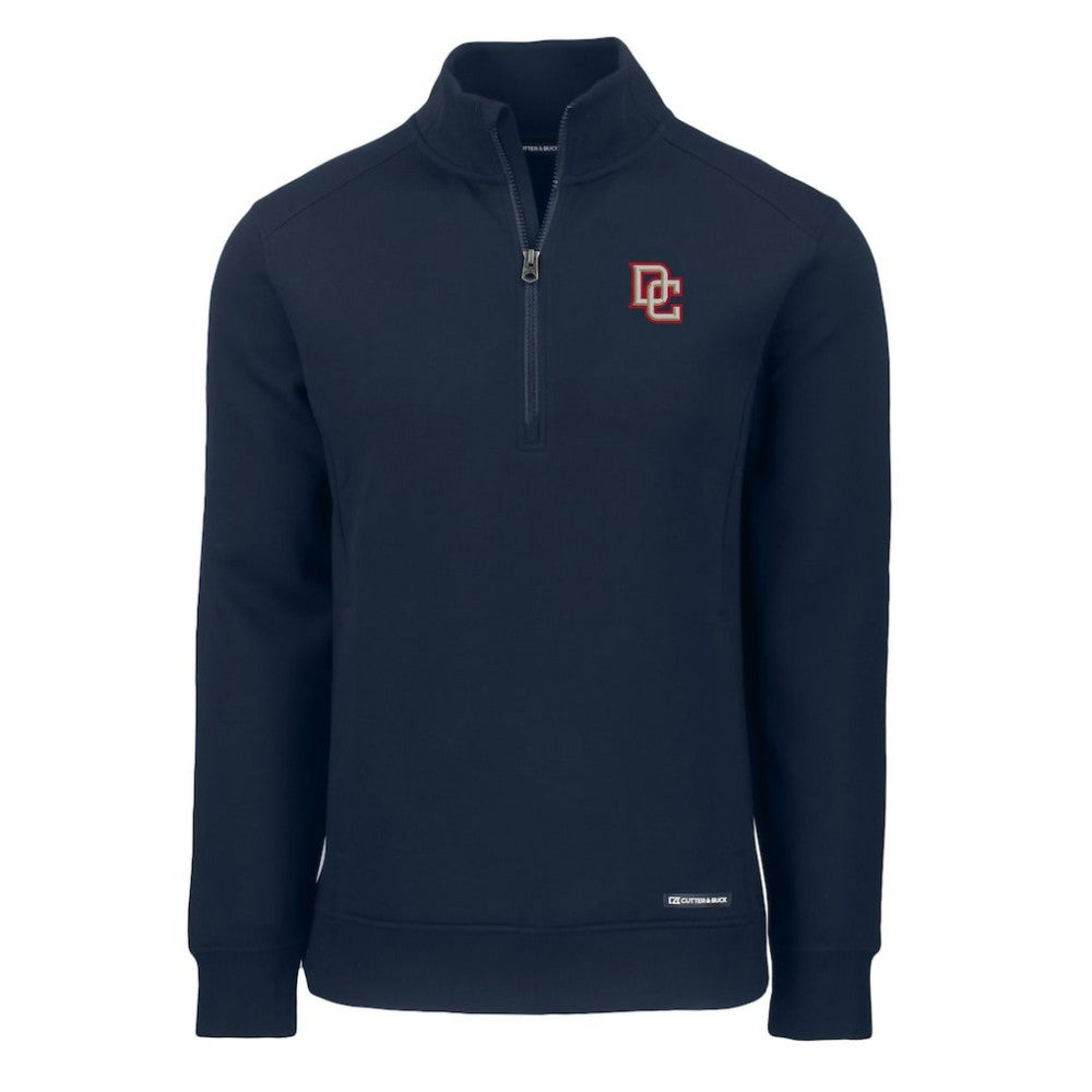 Washington Nationals Cutter & Buck Cooperstown Collection Roam Eco Recycled Quarter-Zip Pullover Navy