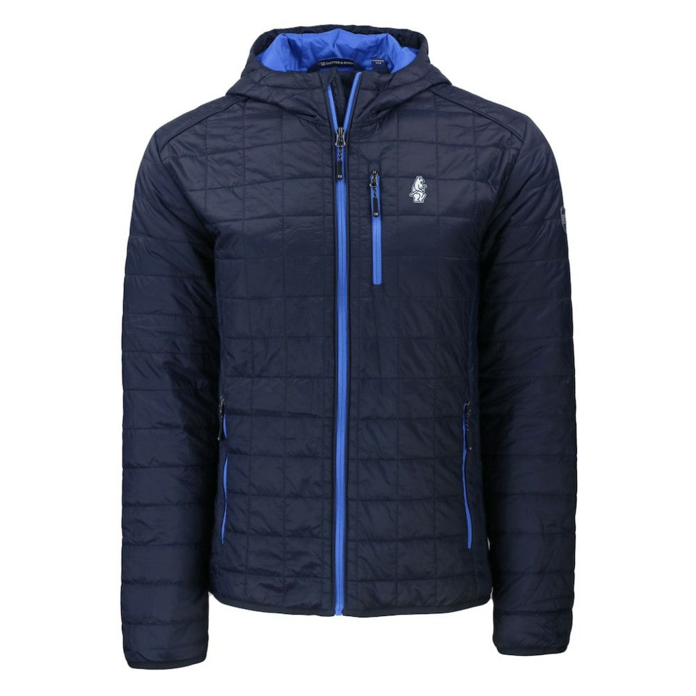 Chicago Cubs Cutter & Buck Cooperstown Collection Rainier Primaloft Eco Full-Zip Hooded Jacket Navy