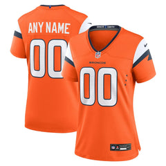 Denver Broncos Women's Mile High Collection Custom Game Jersey - Orange sale