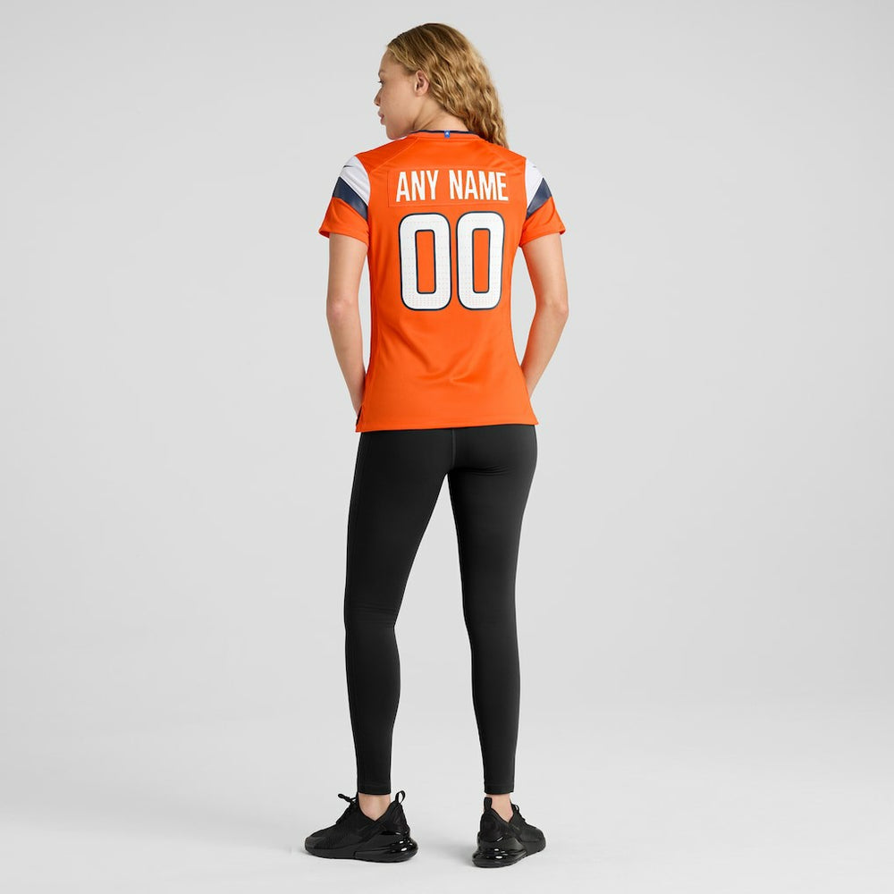 Denver Broncos Women's Mile High Collection Custom Game Jersey - Orange sale
