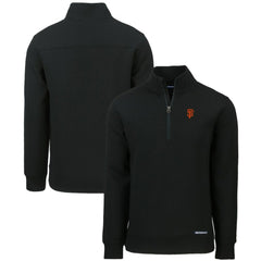 San Francisco Giants Cutter & Buck Roam Eco Recycled Quarter-Zip Pullover Black