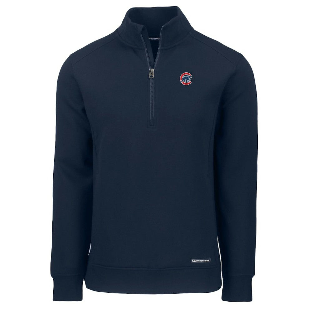 Chicago Cubs Cutter & Buck Roam Eco Recycled Quarter-Zip Pullover Navy