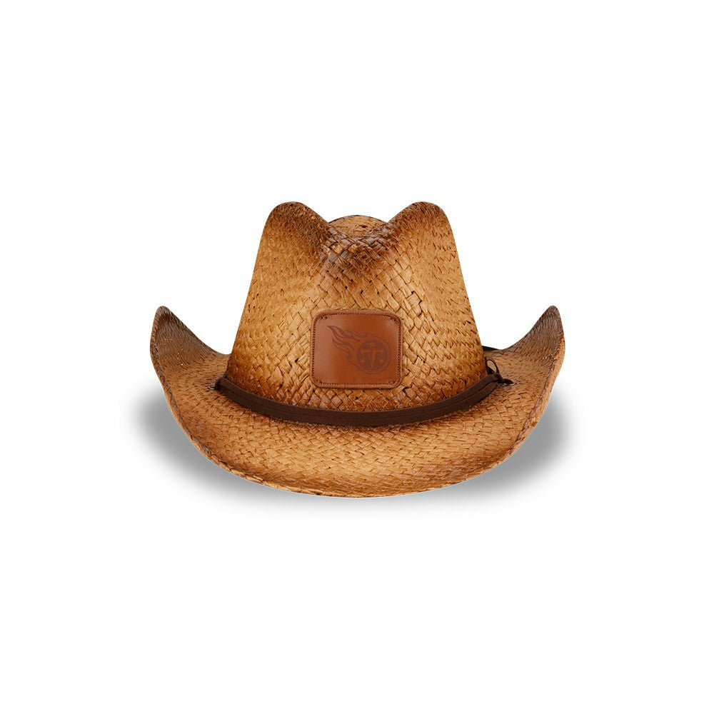 Tennessee Titans New Era Unisex Dutton Curved Brim Straw Hat - Brown cheap