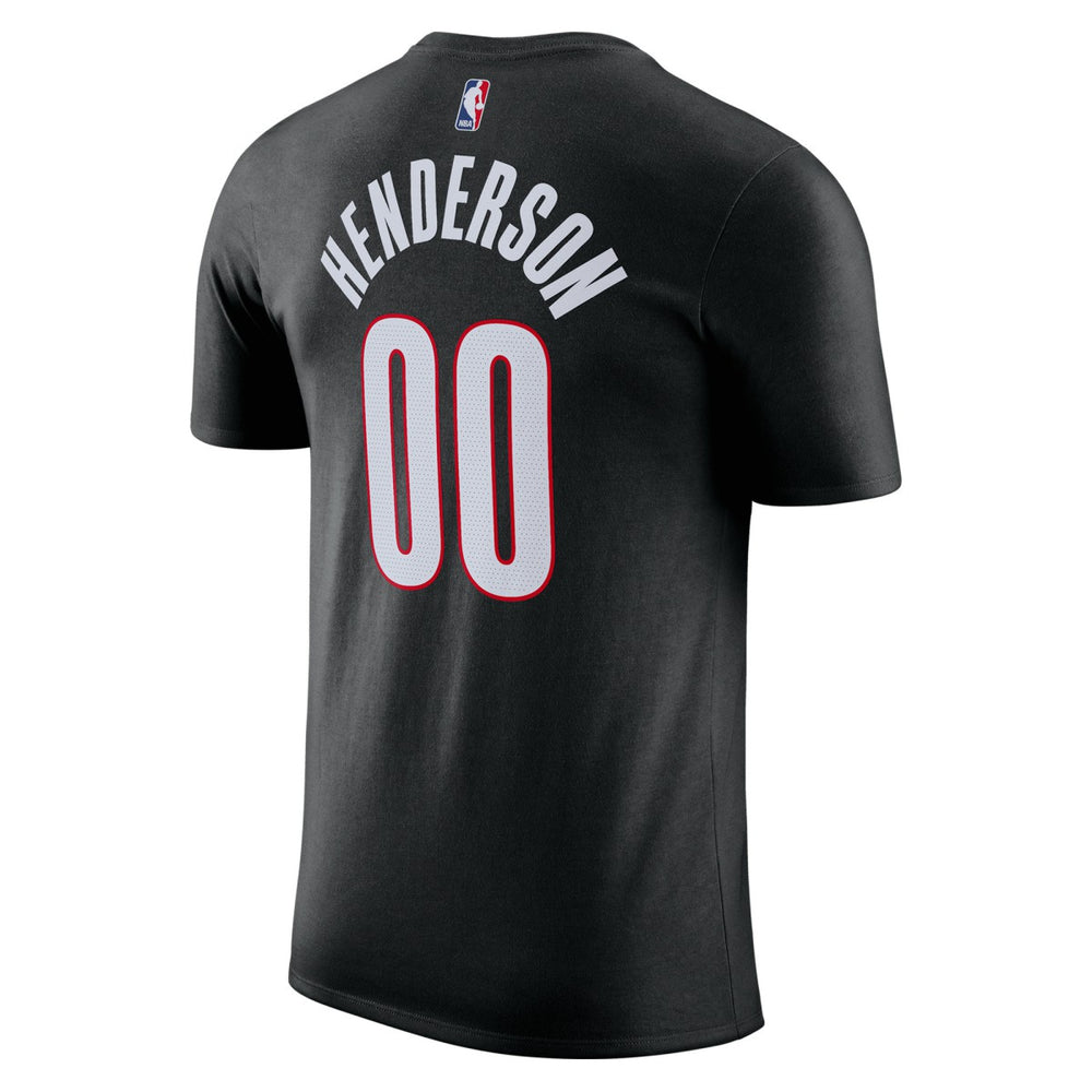 Scoot Henderson Portland Trail Blazers Icon Edition Name & Number T-Shirt - Black sale