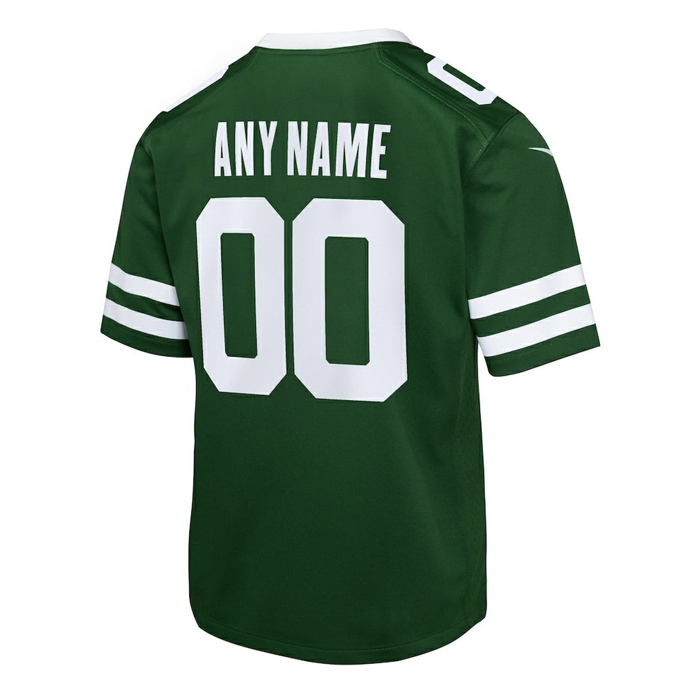 New York Jets Youth Custom Game Jersey - Legacy Green cheap