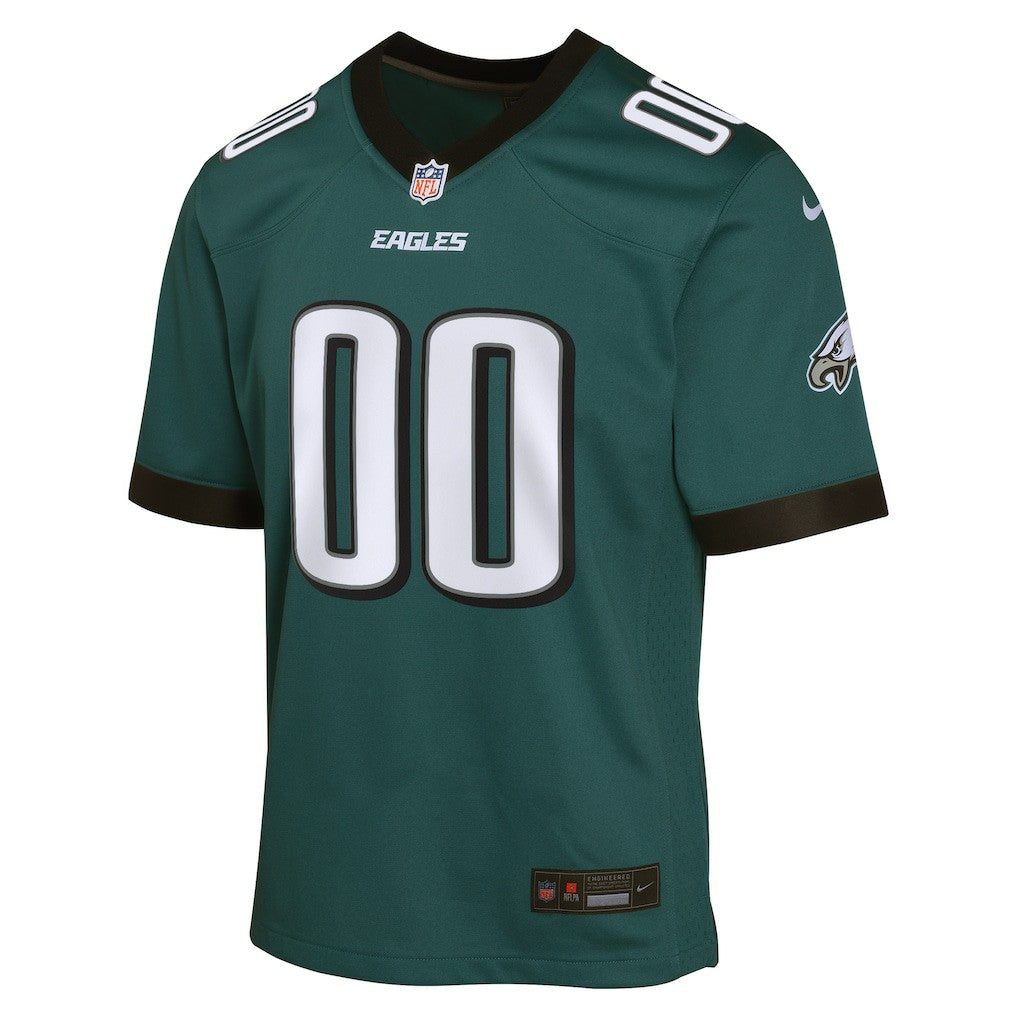 Philadelphia Eagles Youth Custom Game Jersey - Midnight Green cheap