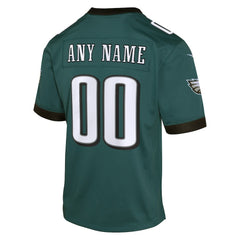 Philadelphia Eagles Youth Custom Game Jersey - Midnight Green cheap