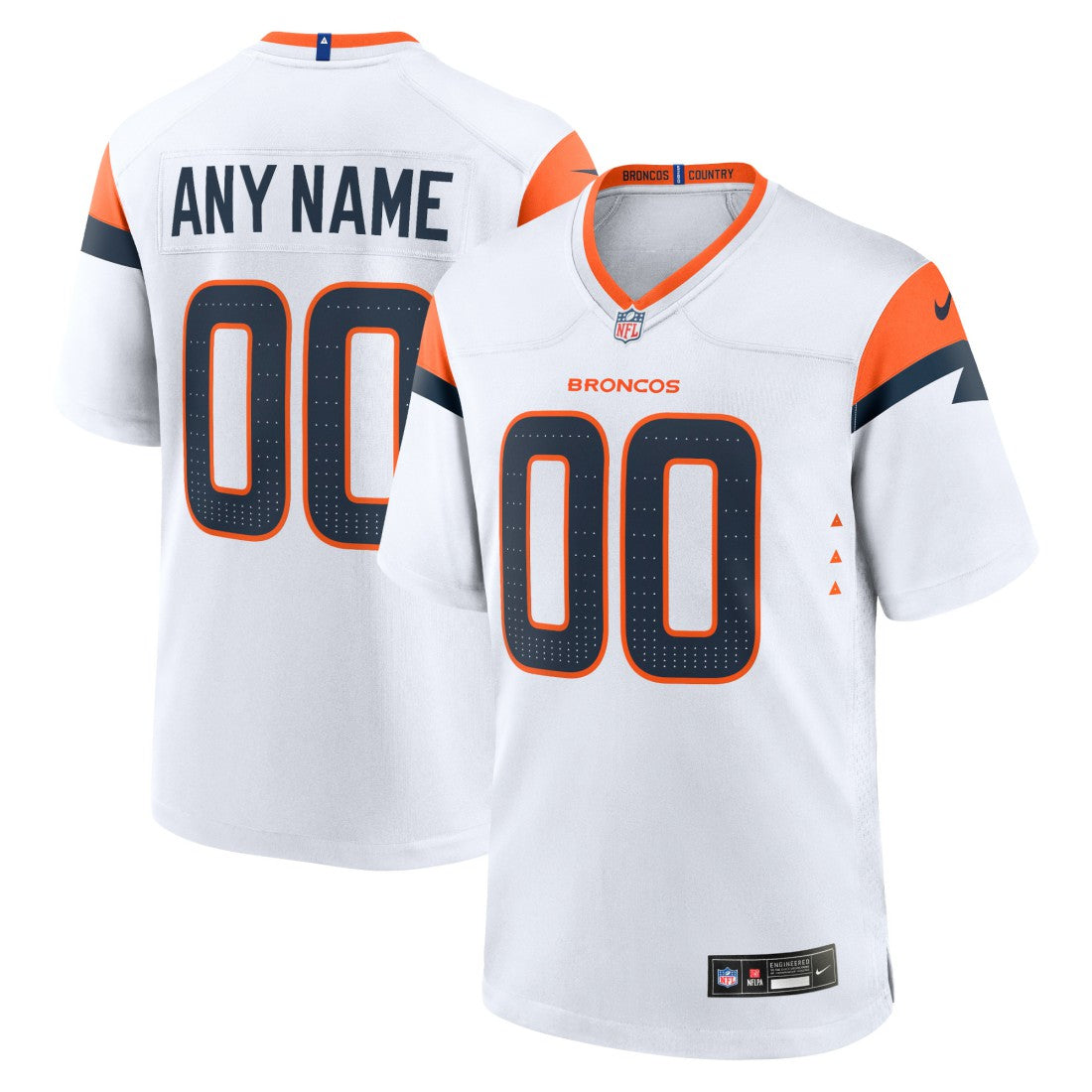 Denver Broncos Mile High Collection Custom Game Jersey - White for sale