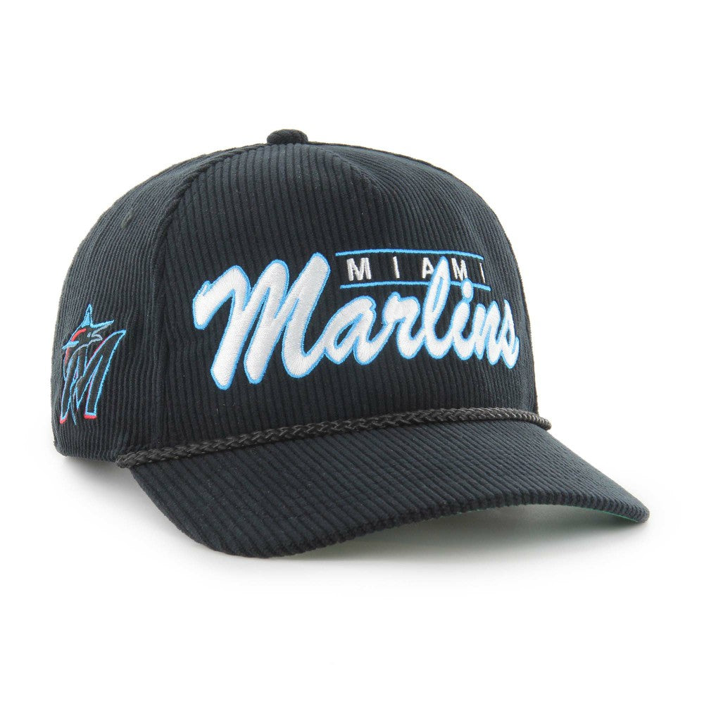 Miami Marlins Corduroy Hitch Adjustable Hat Black