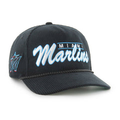 Miami Marlins Corduroy Hitch Adjustable Hat Black