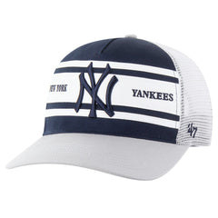 New York Yankees Gridiron Super Stripe Relaxed Trucker Hitch Adjustable Hat Navy