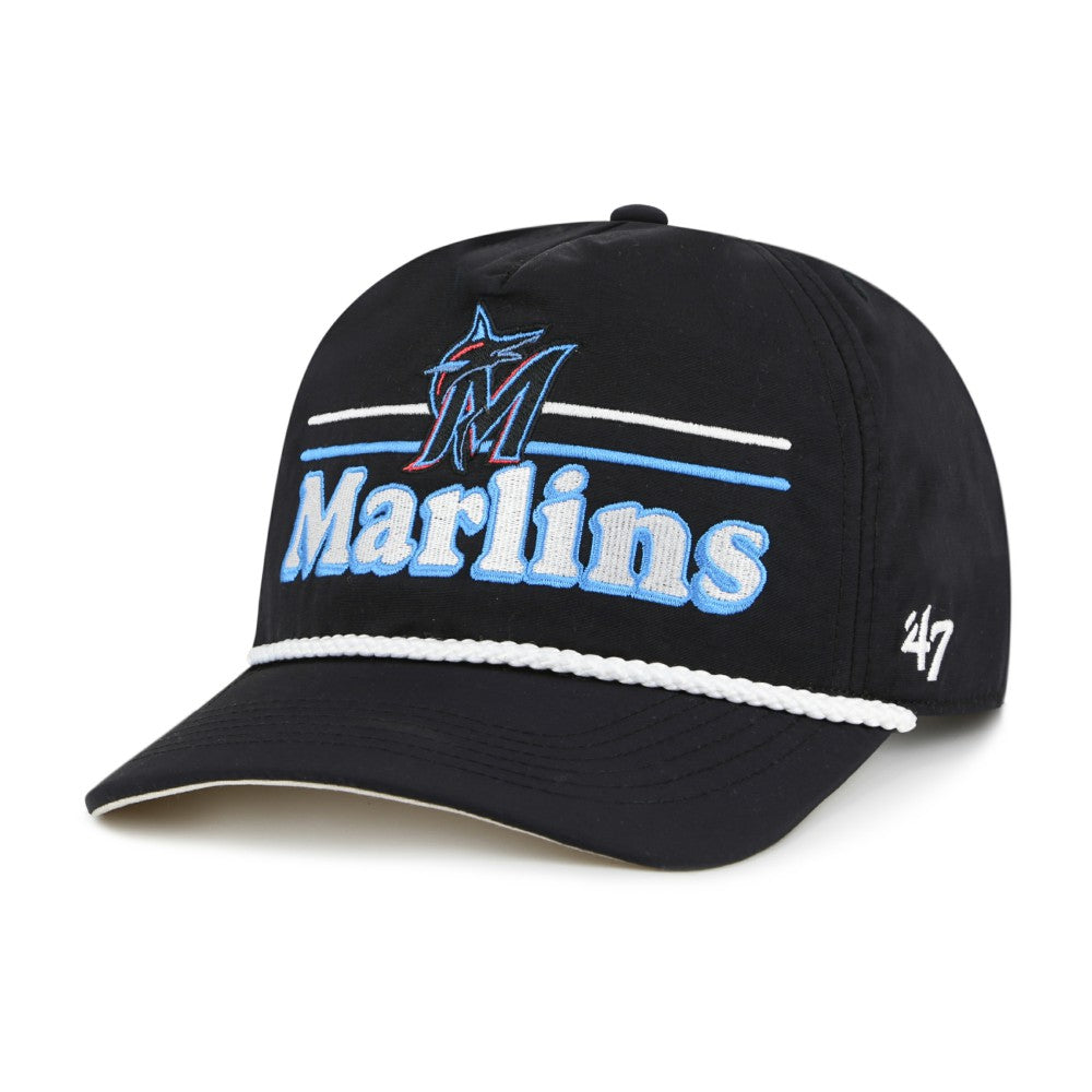 Miami Marlins Campscape Hitch Adjustable Hat Black