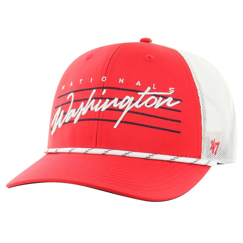 Washington Nationals Downburst Trucker Adjustable Hat Red