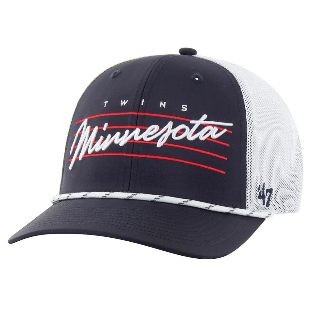Minnesota Twins Downburst Trucker Adjustable Hat Navy